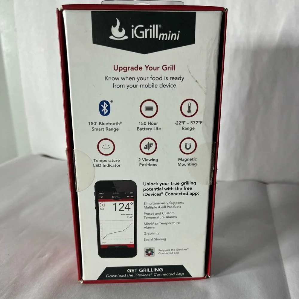 idevices iGrill mini. Bluetooth connected thermometer. New in box.